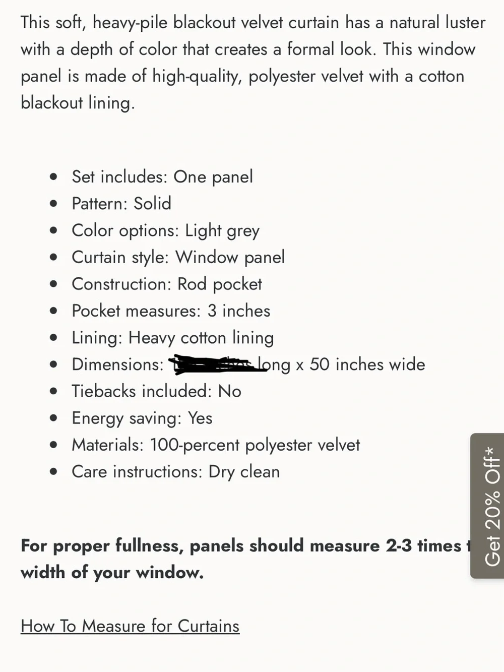 Neutral Gray Velvet Drapery Panels - (2)